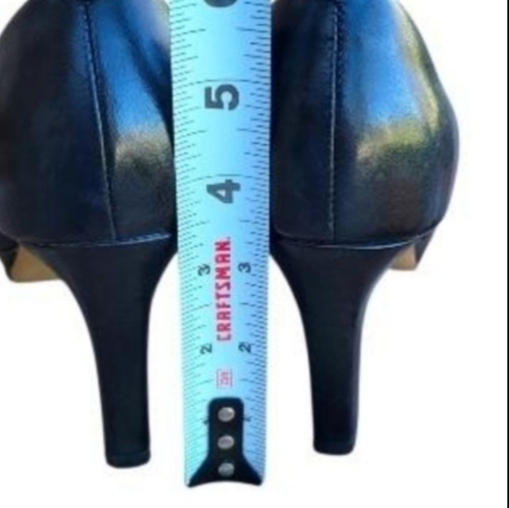 Clarks Chorus Chic Truffle Leather Black Pump High Heel Dress Shoe Women 7.5 - Picture 10 of 10
